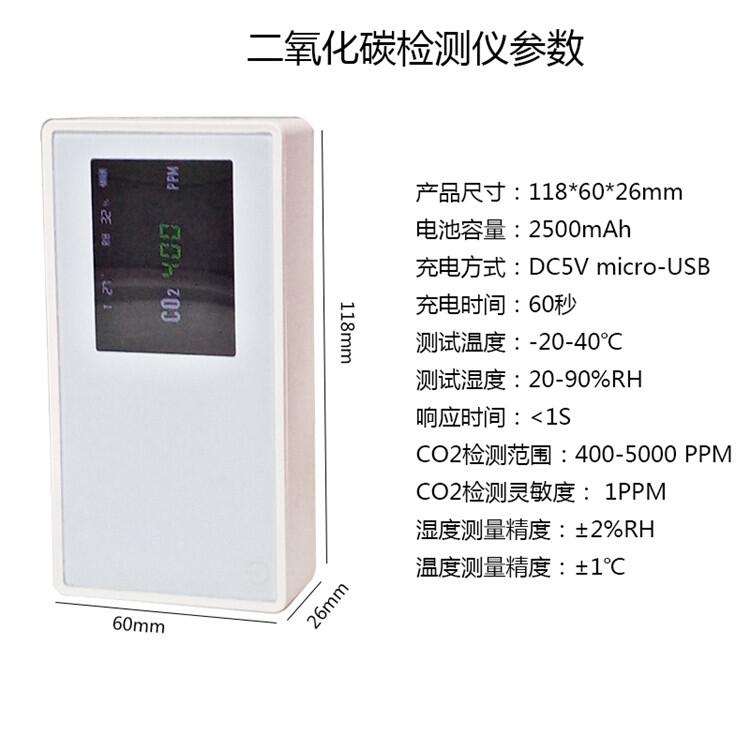 高分貝聲光co2泄漏探測儀器，大屏顯示